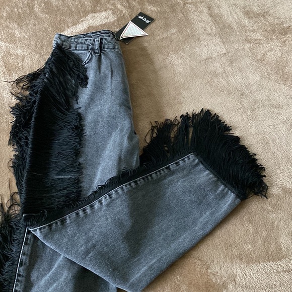 It’s only Rock & Roll Fringe High Waisted Jeans - Picture 6 of 7